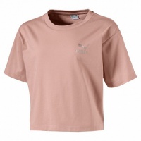 футболка женская puma classics trend tee peach beige 595023317 розовая
