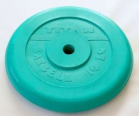 диск обрезиненный titan 51 мм 10 кг. зеленый 