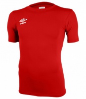 футболка тренировочная umbro fw ss crew base layr мужская (7ra) красная