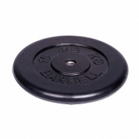 диск обрезиненный d26мм mb barbell mb-pltb26 15кг черный