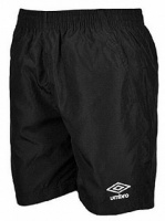 шорты umbro basic woven shorts повседенвные 530114 (061) чер/бел.