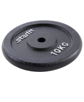 диск чугунный bb-204 10 кг, d=26 мм, черный