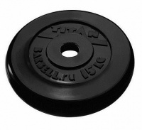 диск обрезиненный d31мм mb barbell titan 15 кг черный