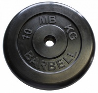 диск обрезиненный d31мм mb barbell mb-pltb31 10 кг черный