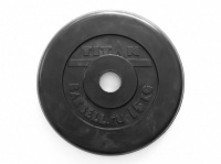 диск обрезиненный с втулкой titan profy 51 мм 20 кг. черный 